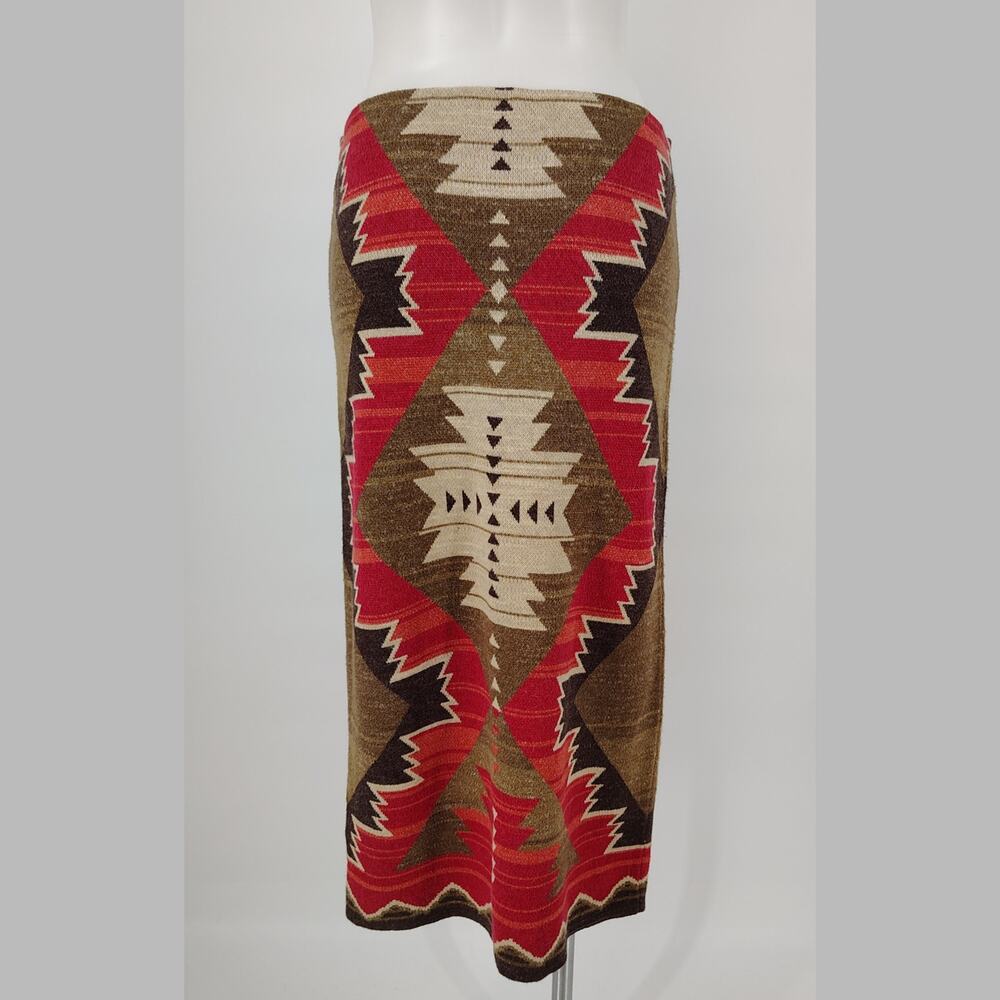 Lauren Ralph Lauren Southwestern Woven Tapestry Skirt Heritage Print Size Small - Picture 3 of 13